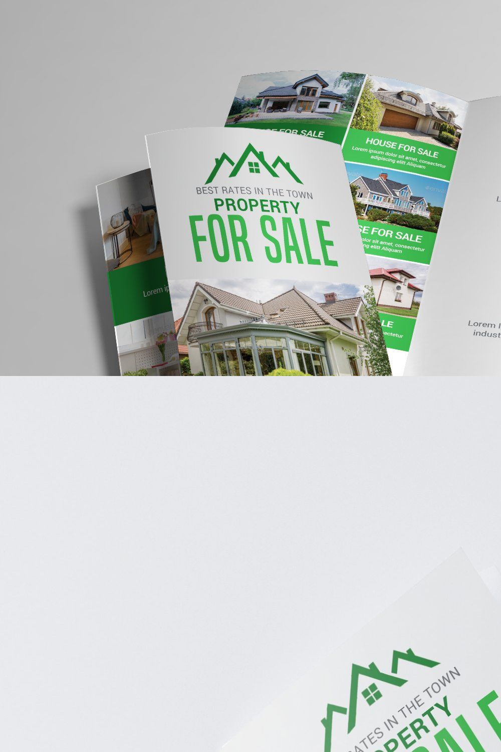 Real Estate Trifold Brochure pinterest preview image.