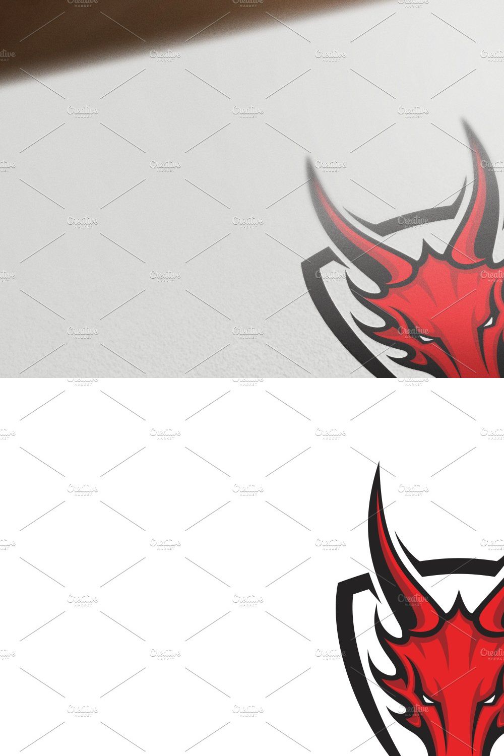 Red Dragon Logo pinterest preview image.