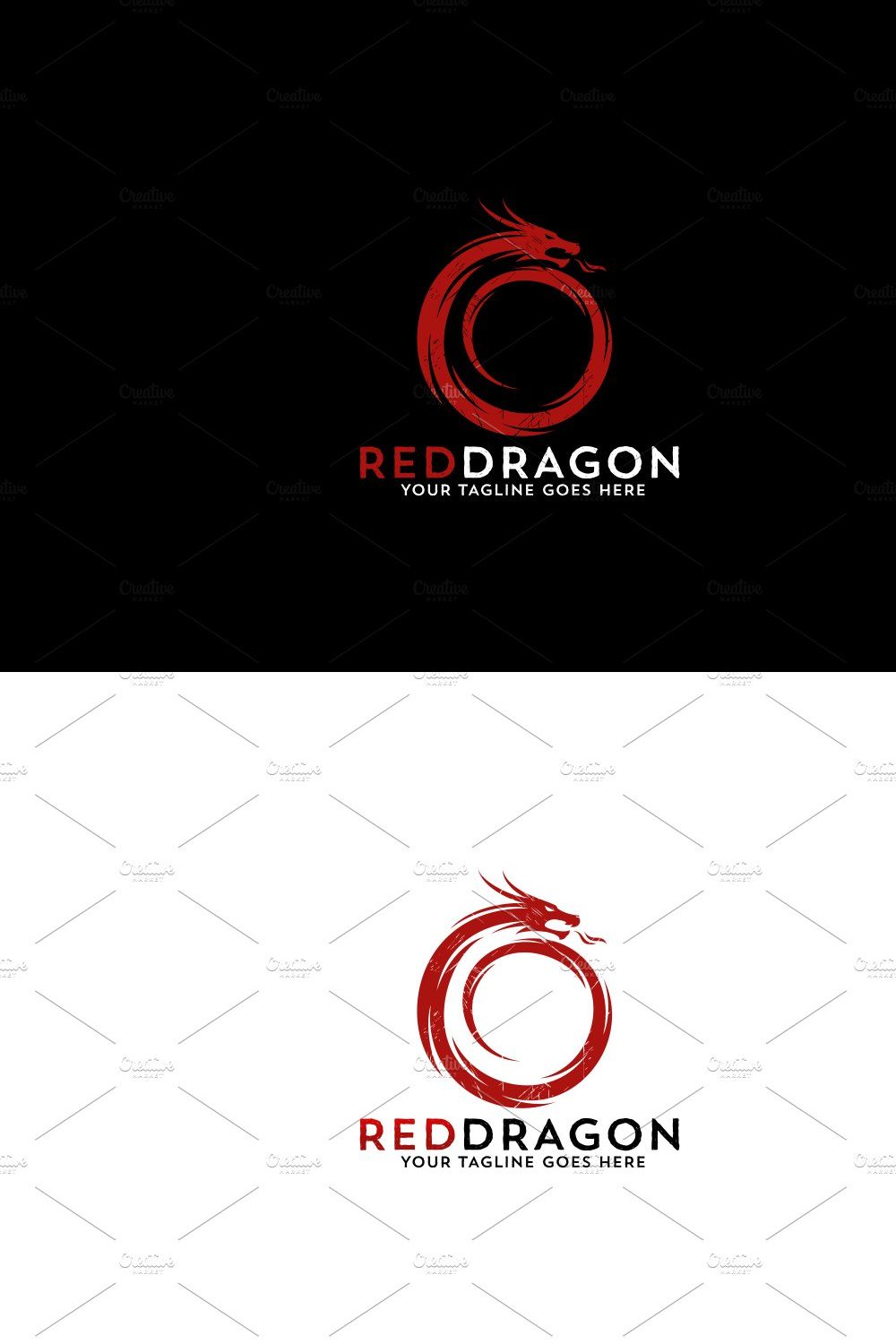 Red Dragon Logo pinterest preview image.