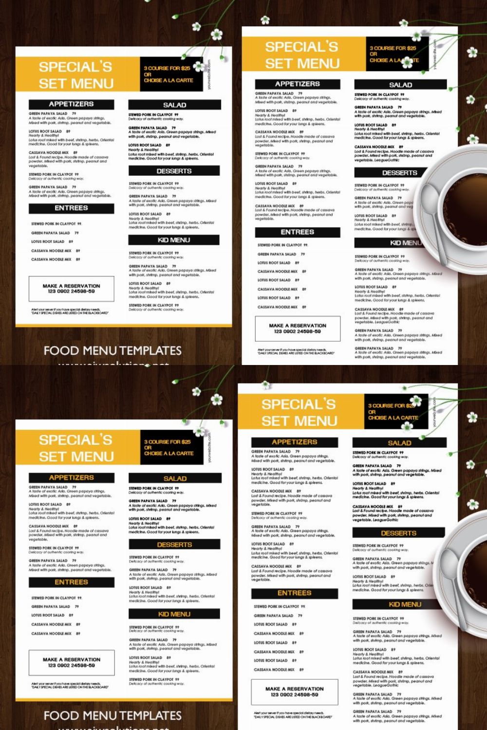 Restaurant Menu pinterest preview image.