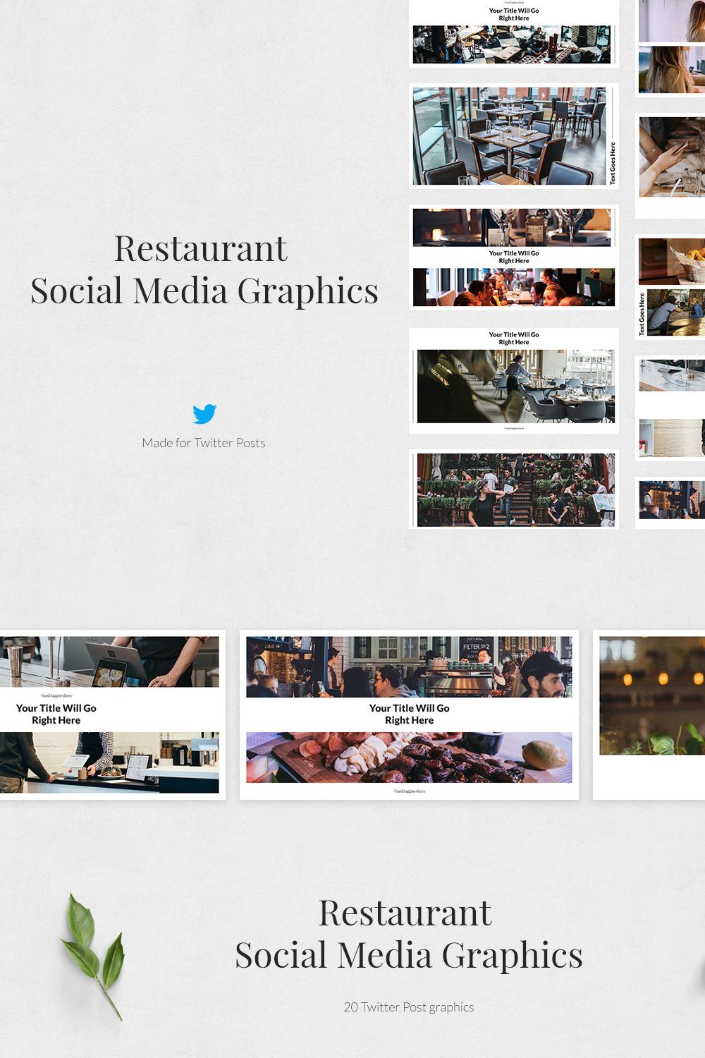 Restaurant Twitter Posts pinterest preview image.