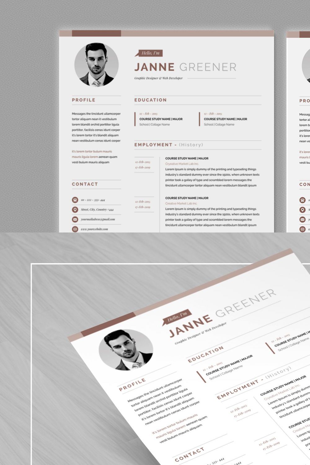 Resume pinterest preview image.
