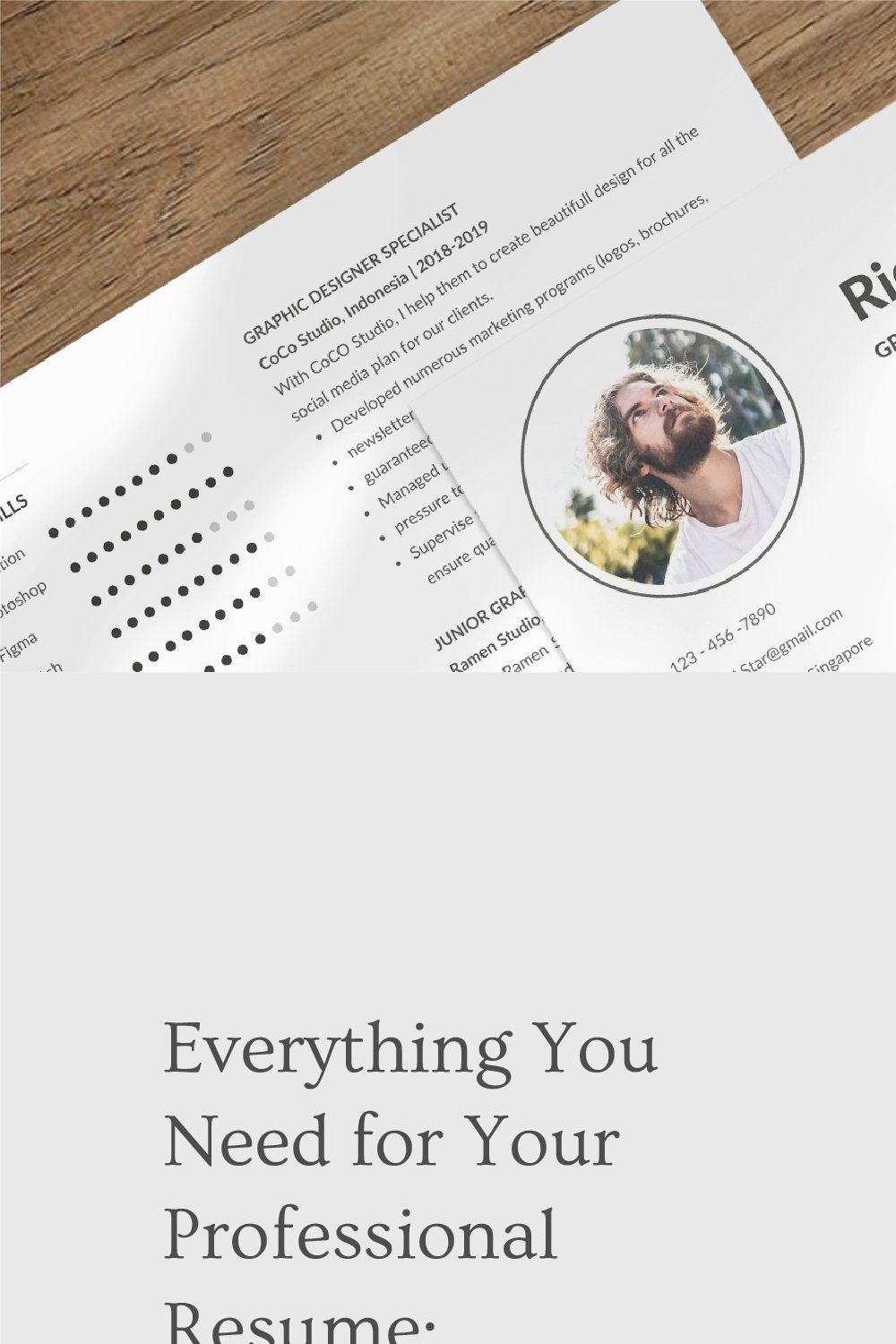Resume CV Template Canva, Profession pinterest preview image.