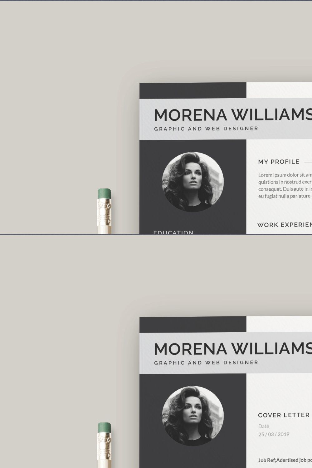 Resume Morena pinterest preview image.