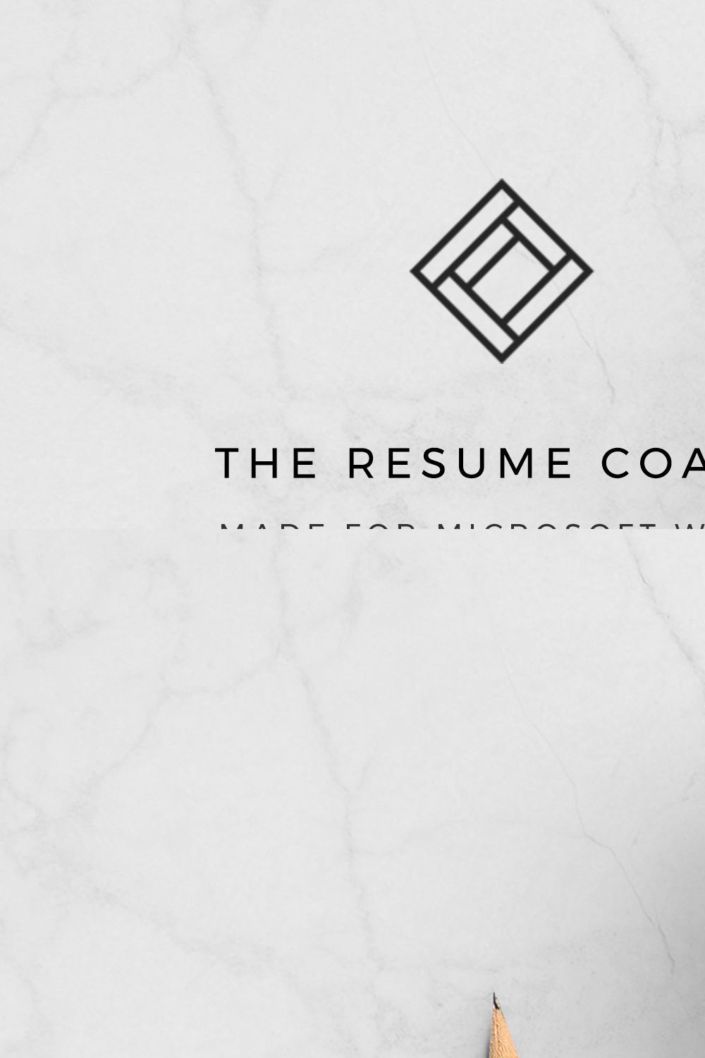 Resume Template pinterest preview image.