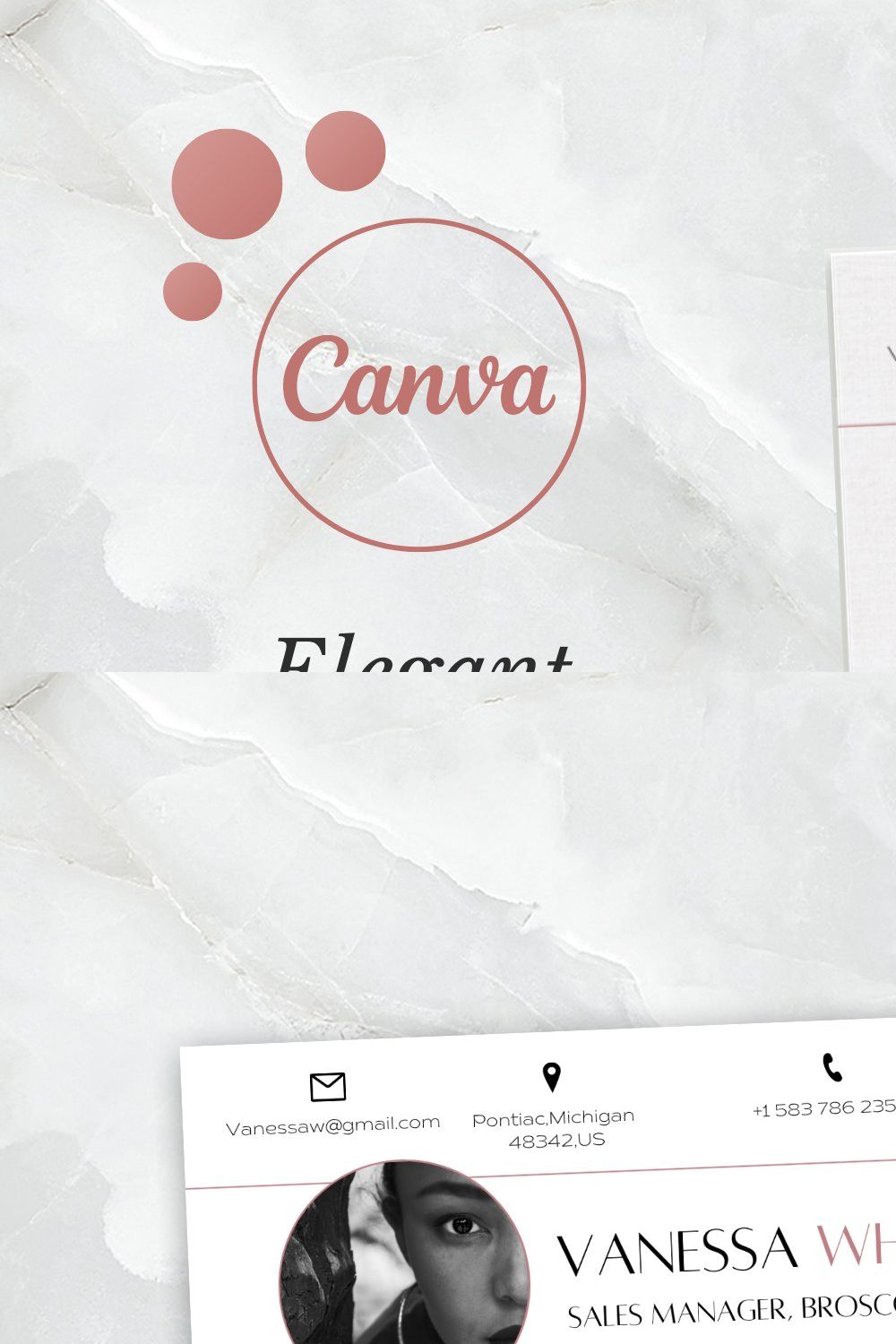 Resume Template , Cover Letter pinterest preview image.