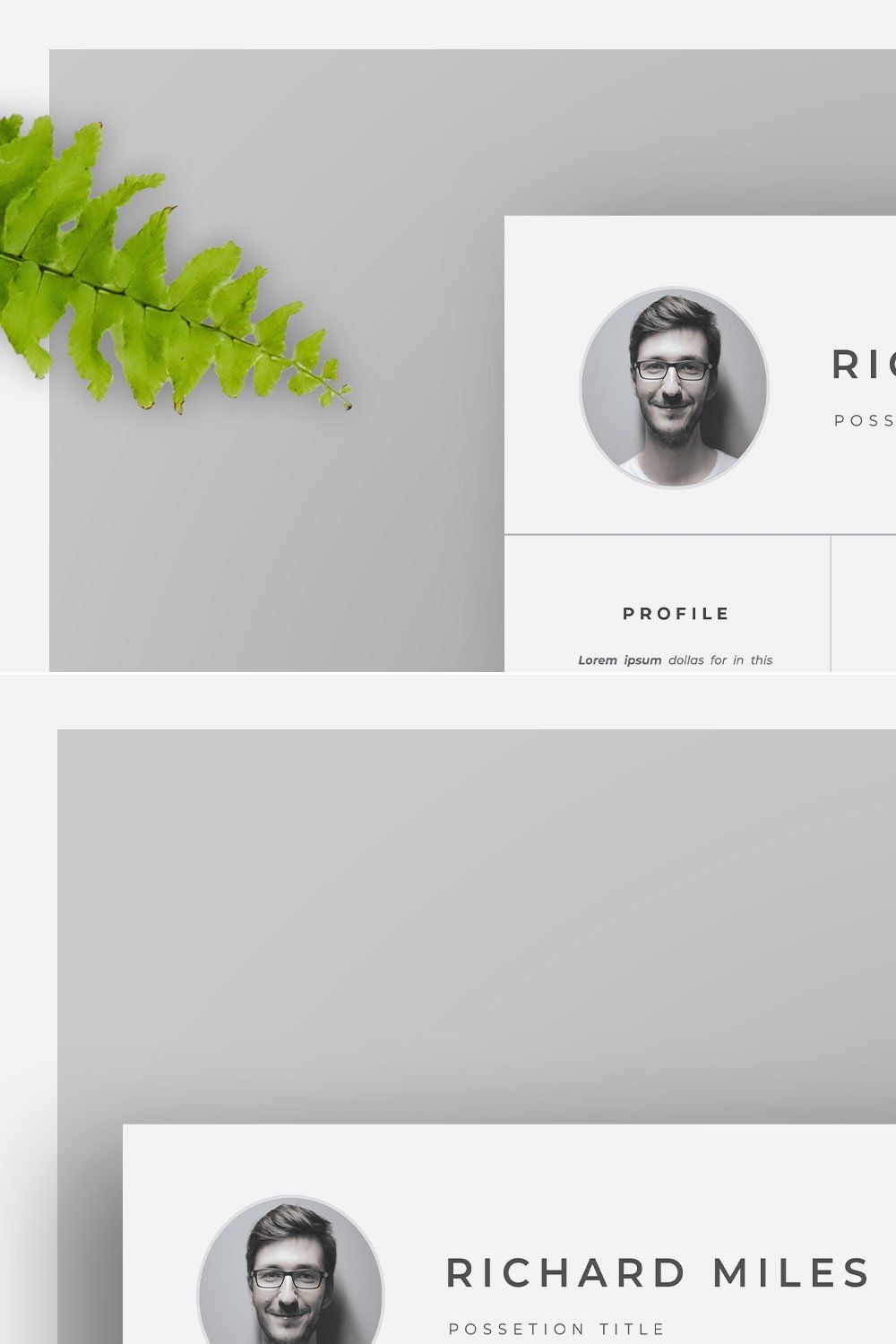 Resume Template / CV pinterest preview image.