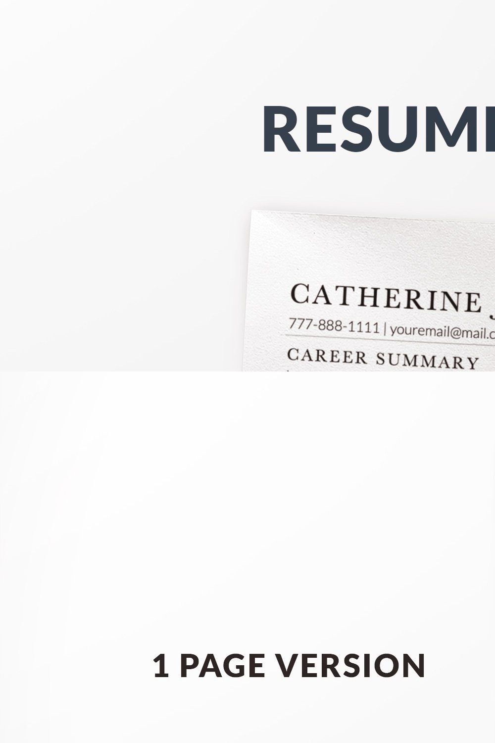 Resume Template for Apple Mac Pages pinterest preview image.