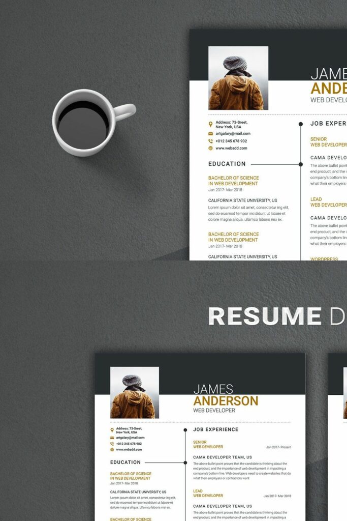 Resume Template Word MasterBundles