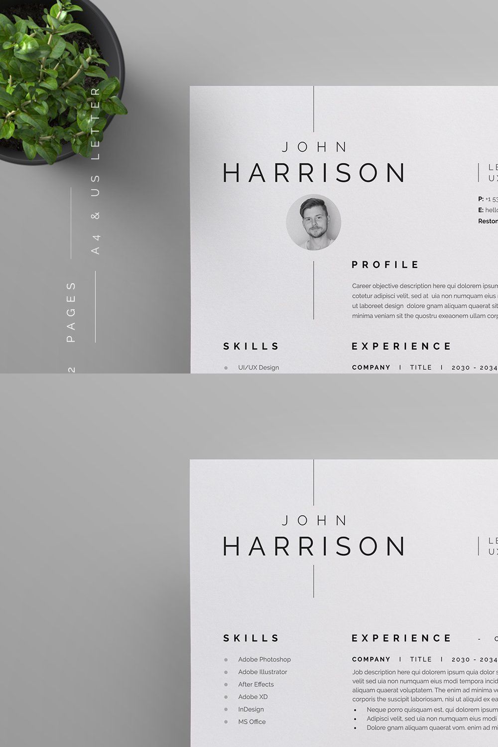 Resume/CV pinterest preview image.