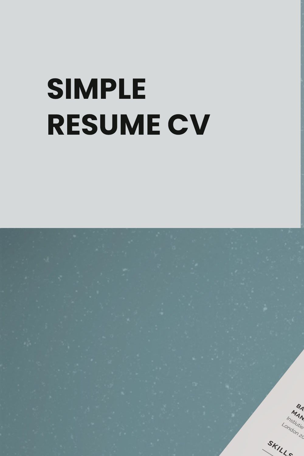 Resume/CV pinterest preview image.