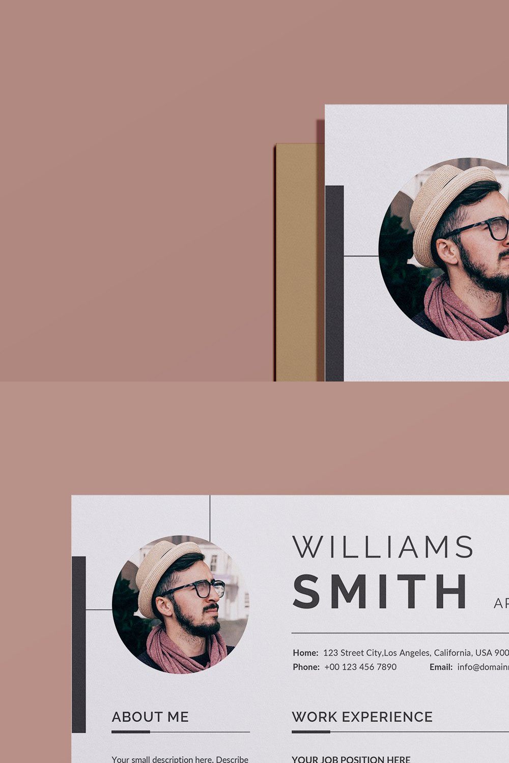 Resume/CV pinterest preview image.