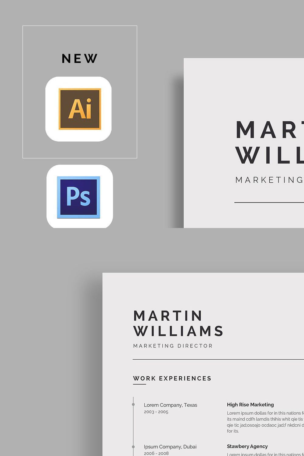 Resume/CV pinterest preview image.