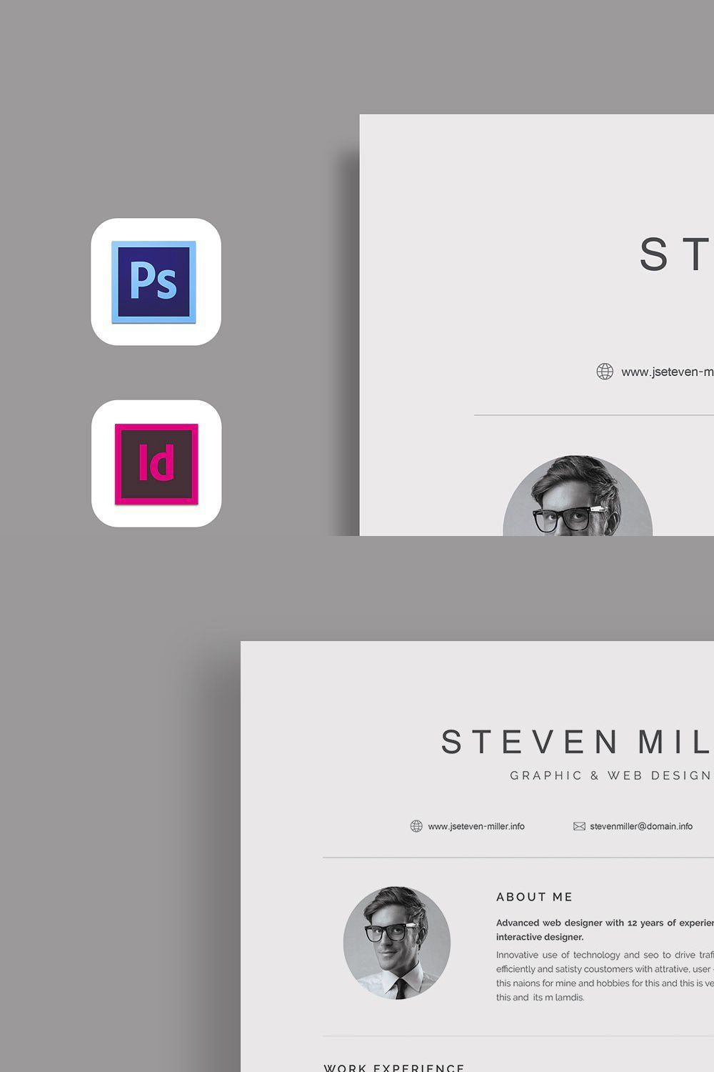 Resume/CV pinterest preview image.