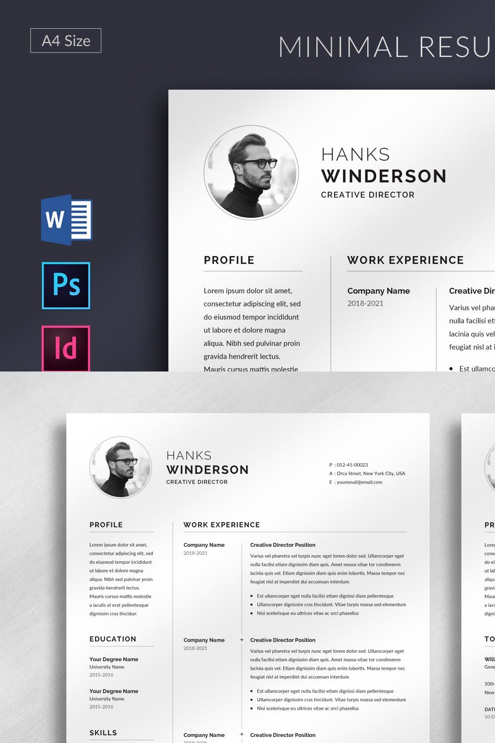 Resume/CV pinterest preview image.