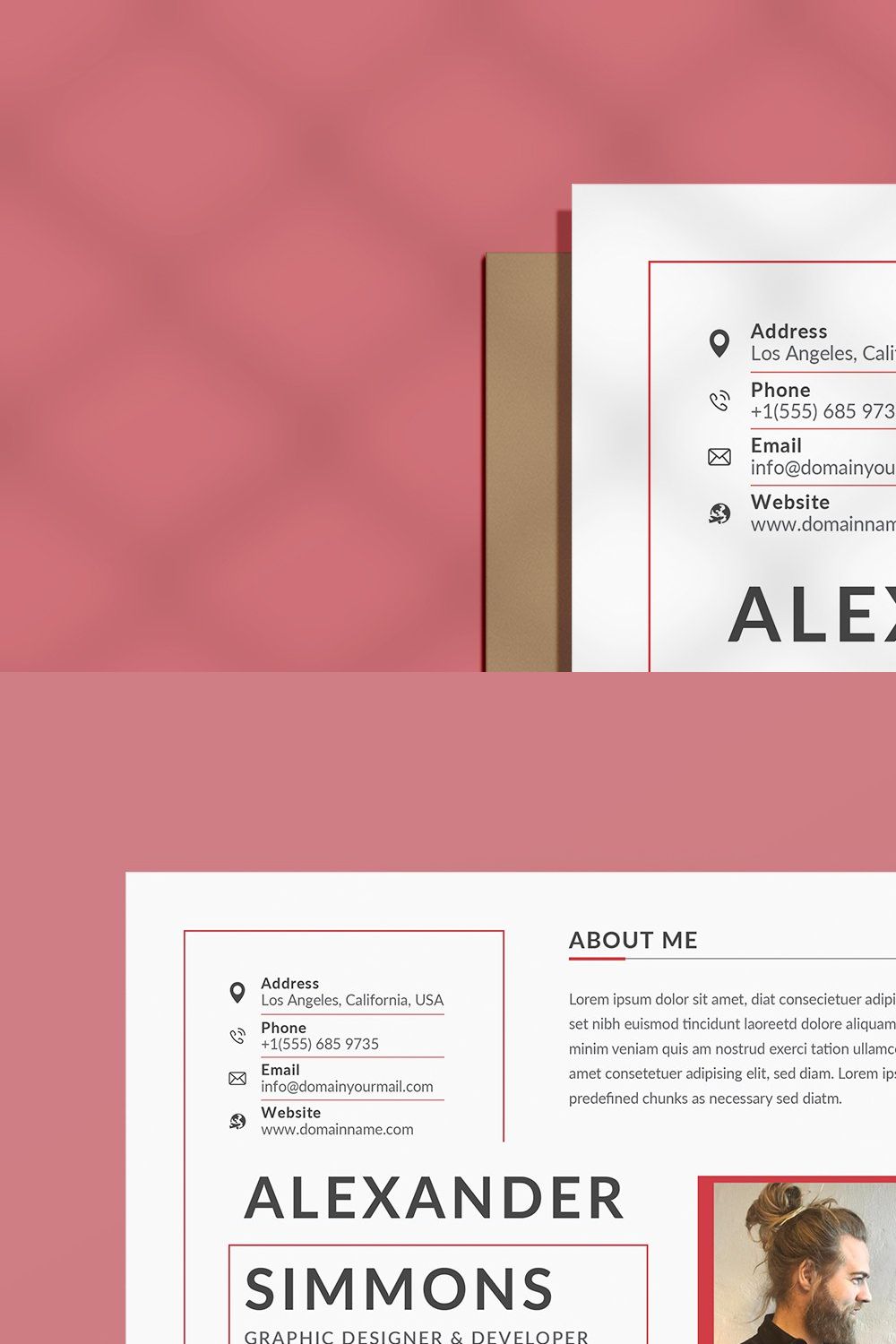 Resume/CV pinterest preview image.