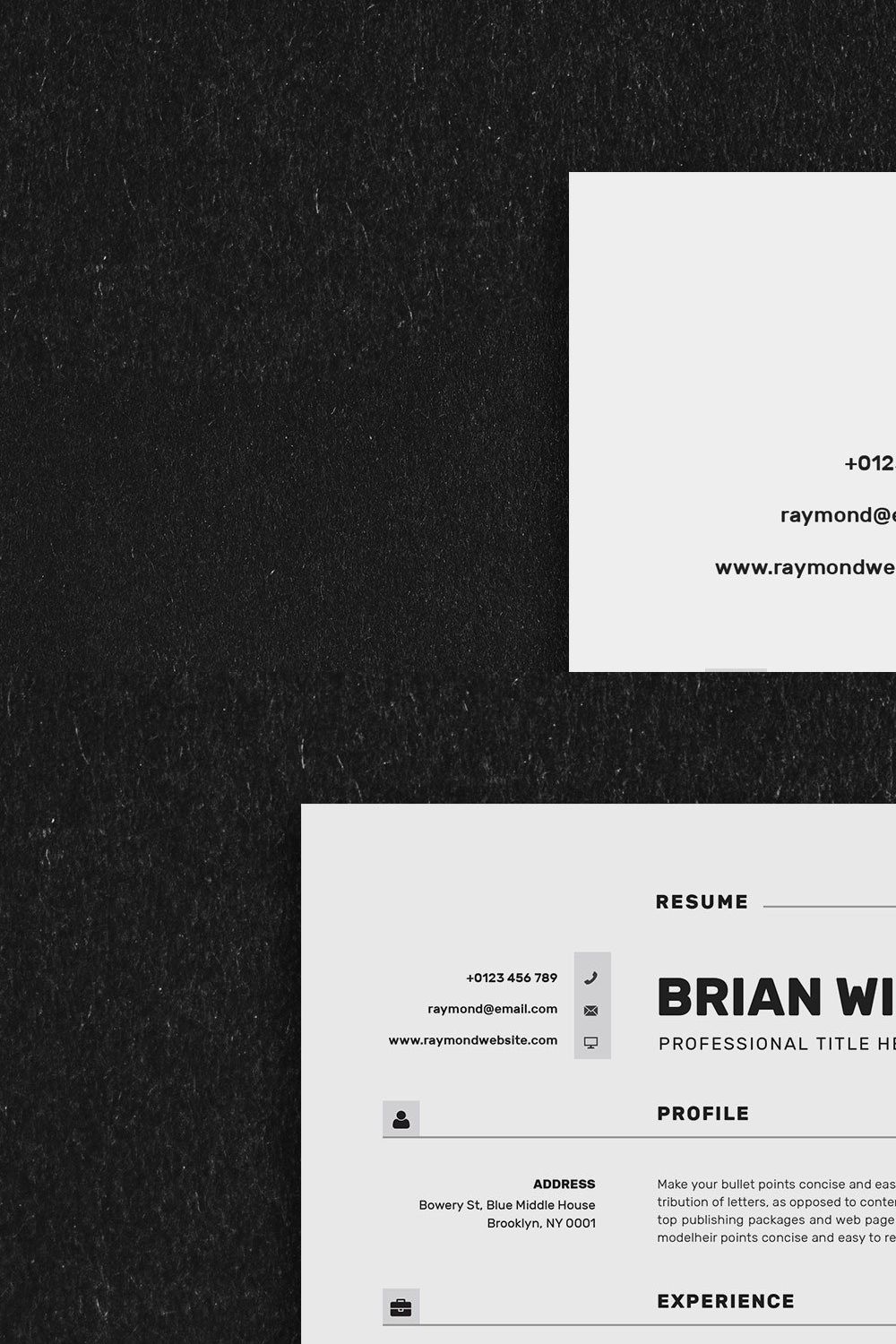 Resume/CV pinterest preview image.