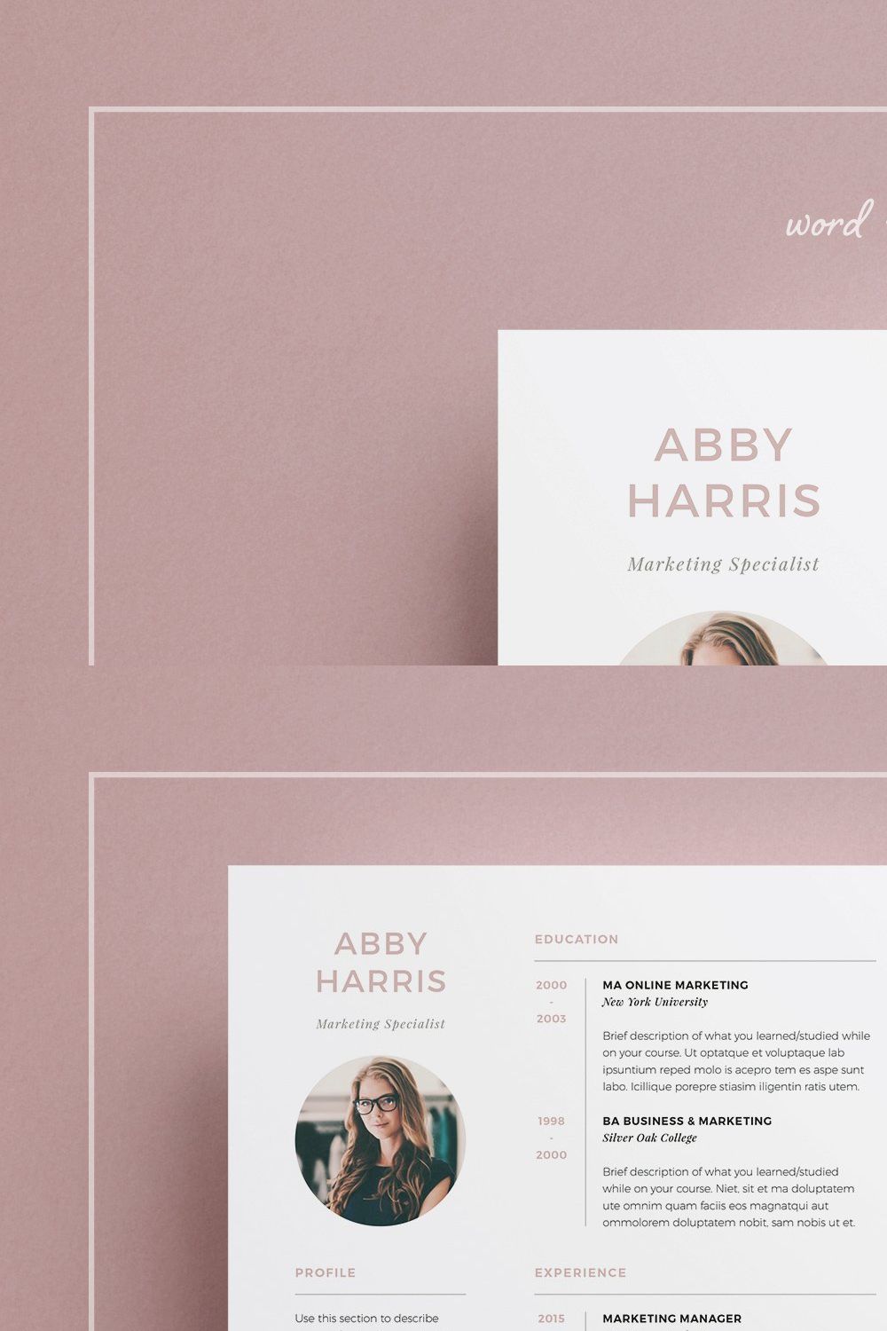 Resume/CV | Abby pinterest preview image.