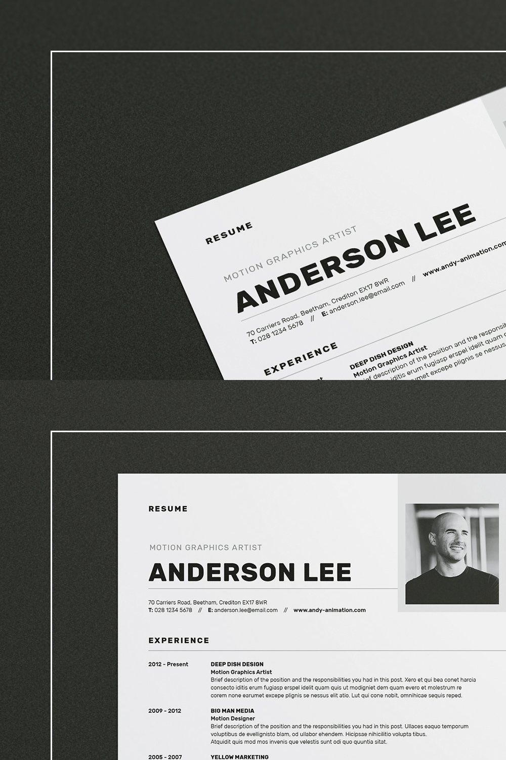 Resume/CV - Anderson pinterest preview image.