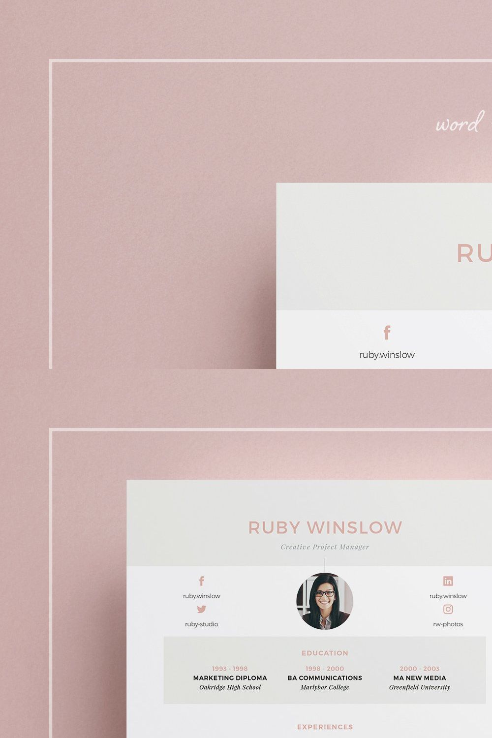 Resume/CV | Ruby pinterest preview image.