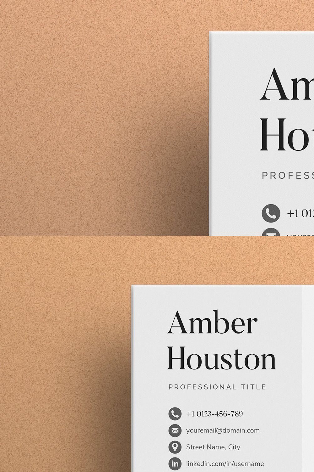 Resume/CV - The Amber pinterest preview image.