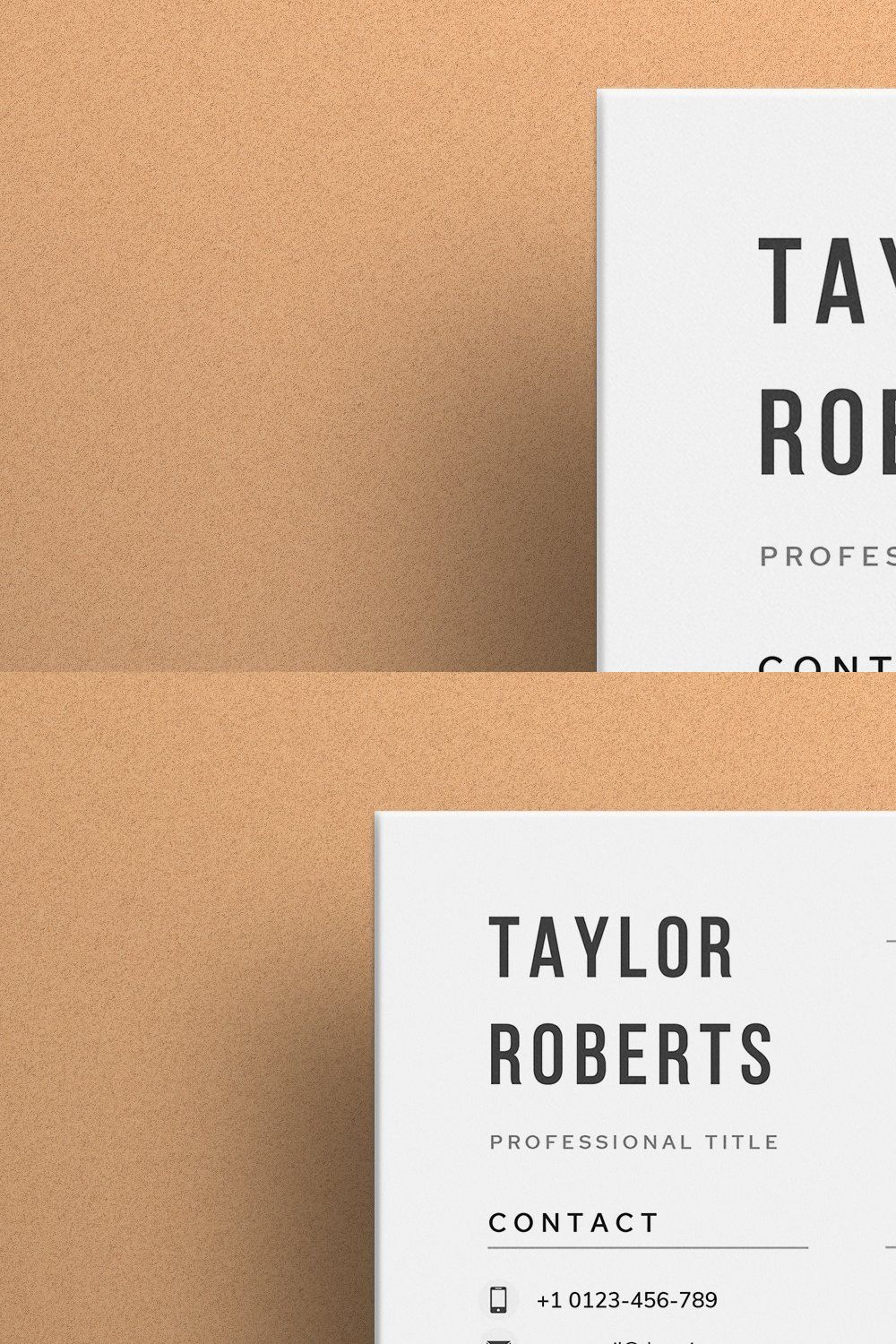 Resume/CV - The Taylor pinterest preview image.
