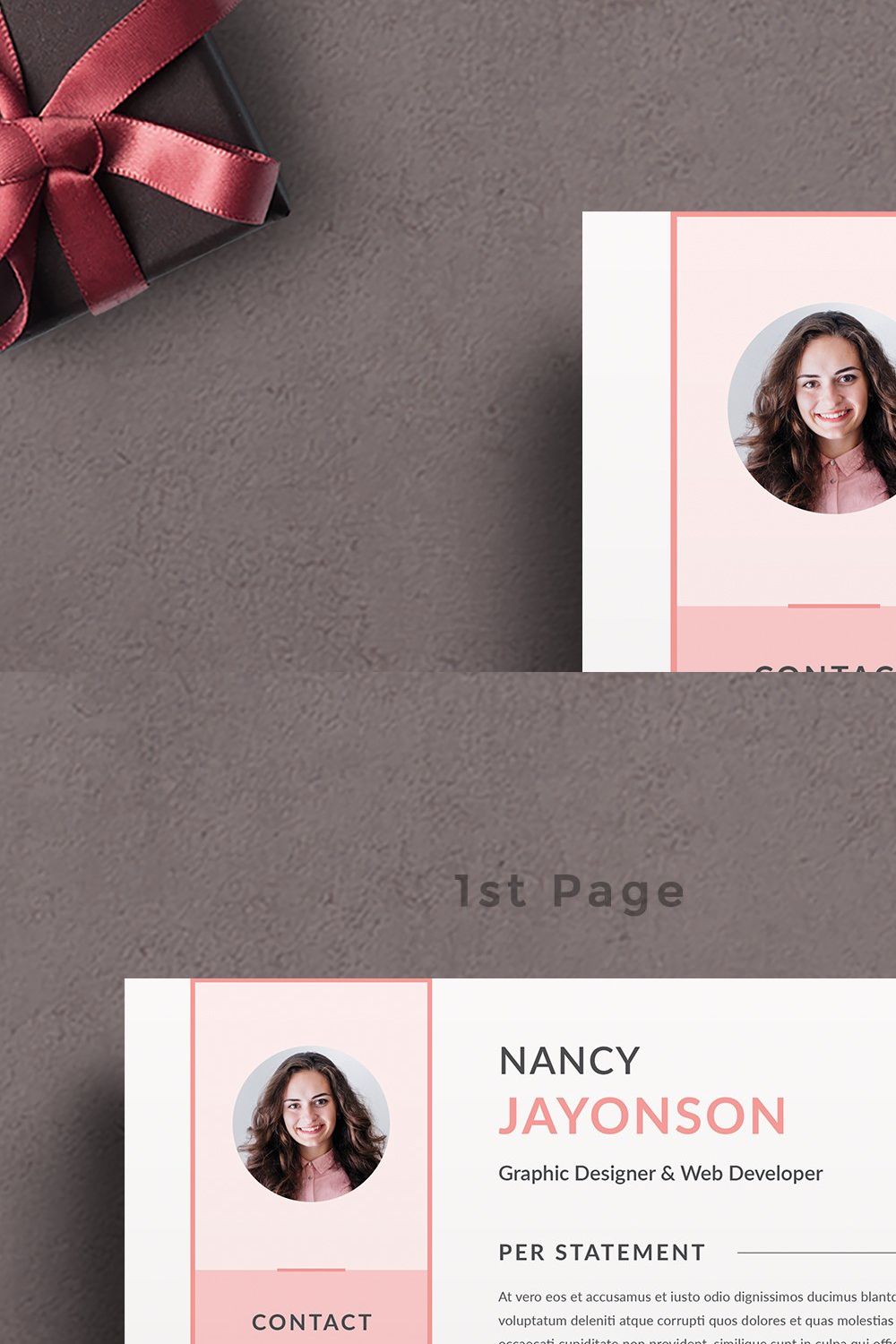 Resume/CV Word pinterest preview image.