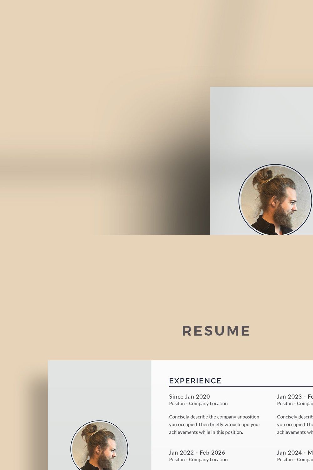 Resume/CV Word pinterest preview image.