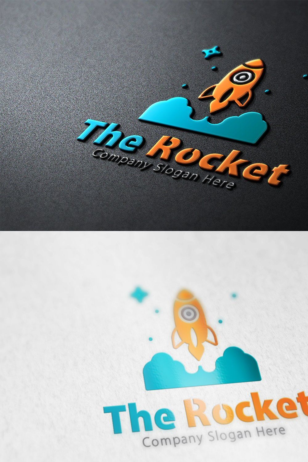 Rocket Logo pinterest preview image.