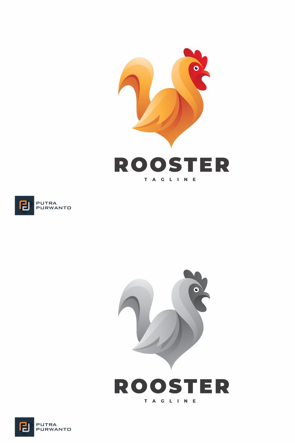 Rooster - Logo Template pinterest preview image.