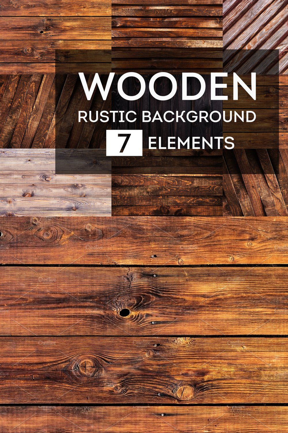 Rustic wooden backgrounds bundle #2 pinterest preview image.