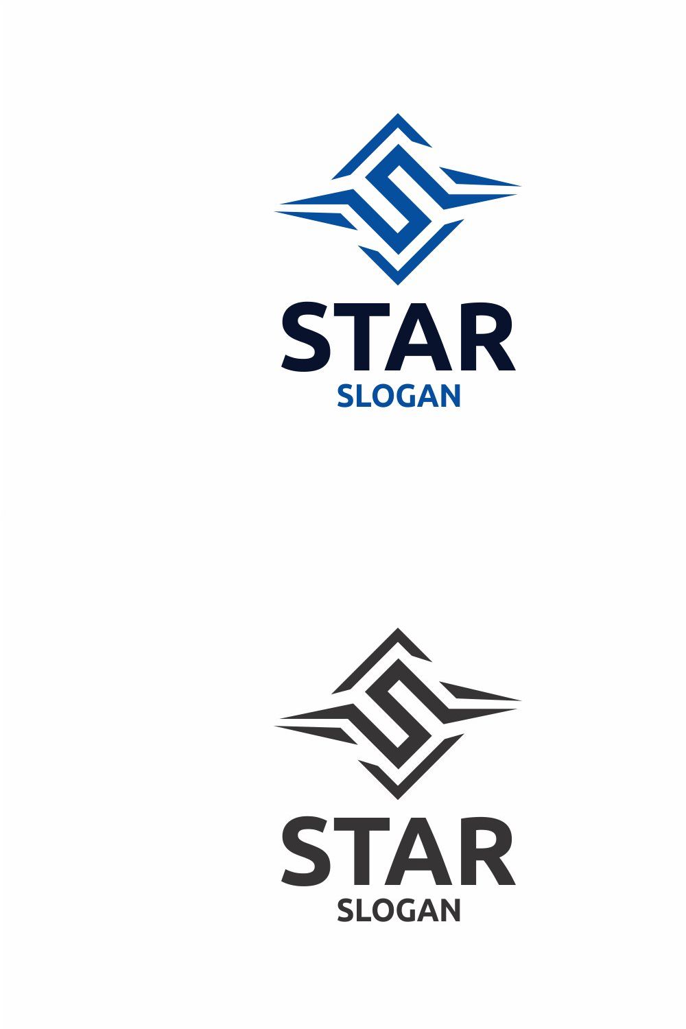 S Letter Star Logo pinterest preview image.