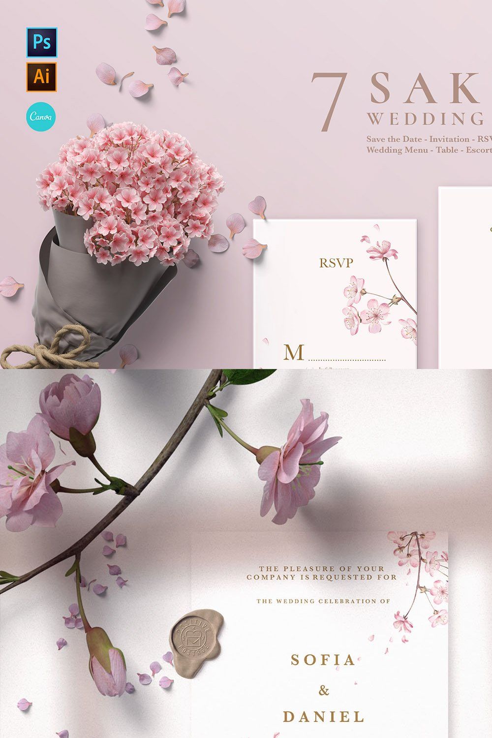 Sakura (Wedding Suite) pinterest preview image.