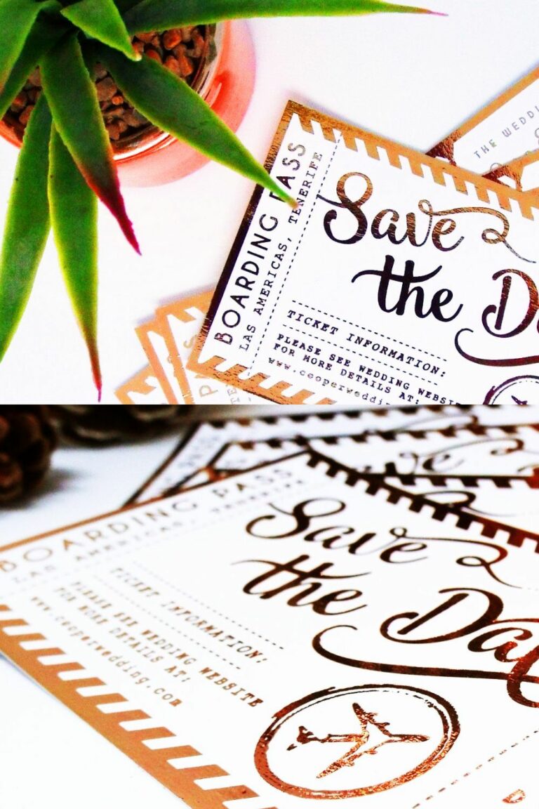 Save the Date Plane Ticket Template – MasterBundles