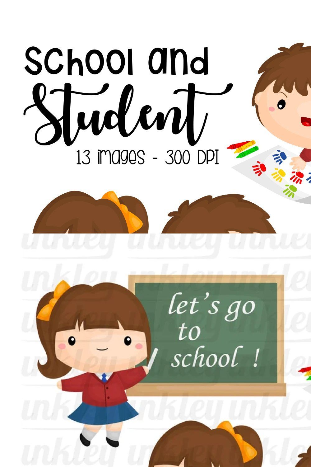 School Learning Activity Clipart pinterest preview image.