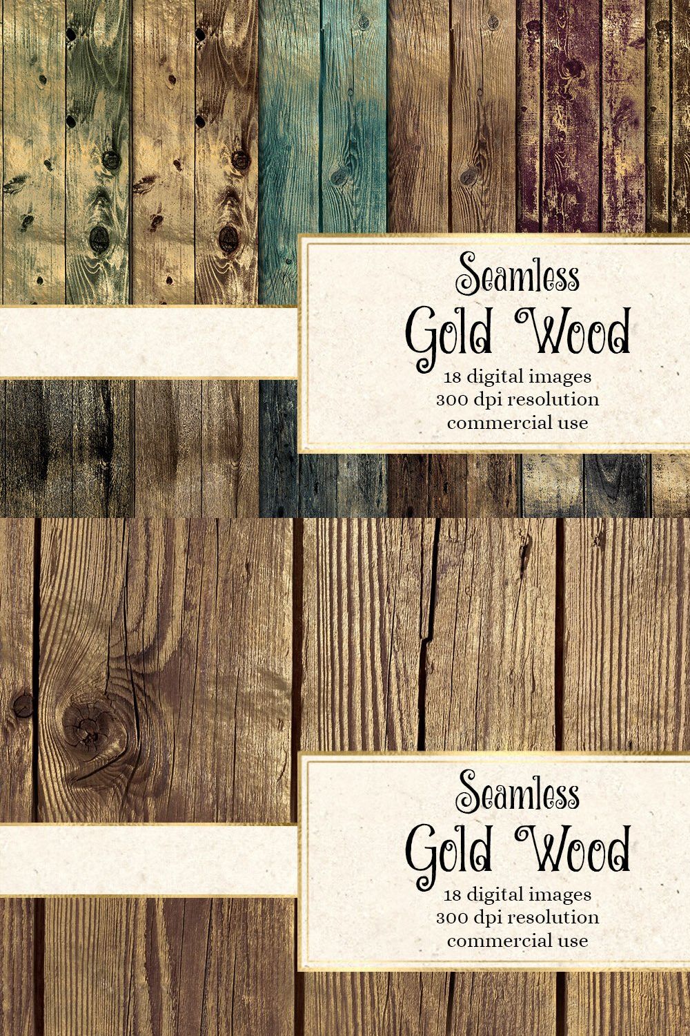 Seamless Gold Wood Textures pinterest preview image.