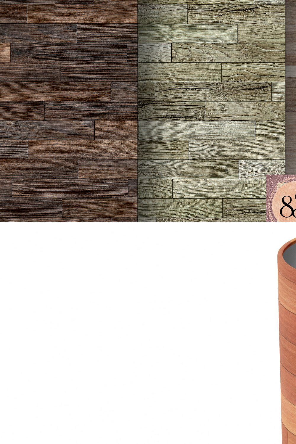 Seamless Parquet Wood Textures 8K pinterest preview image.