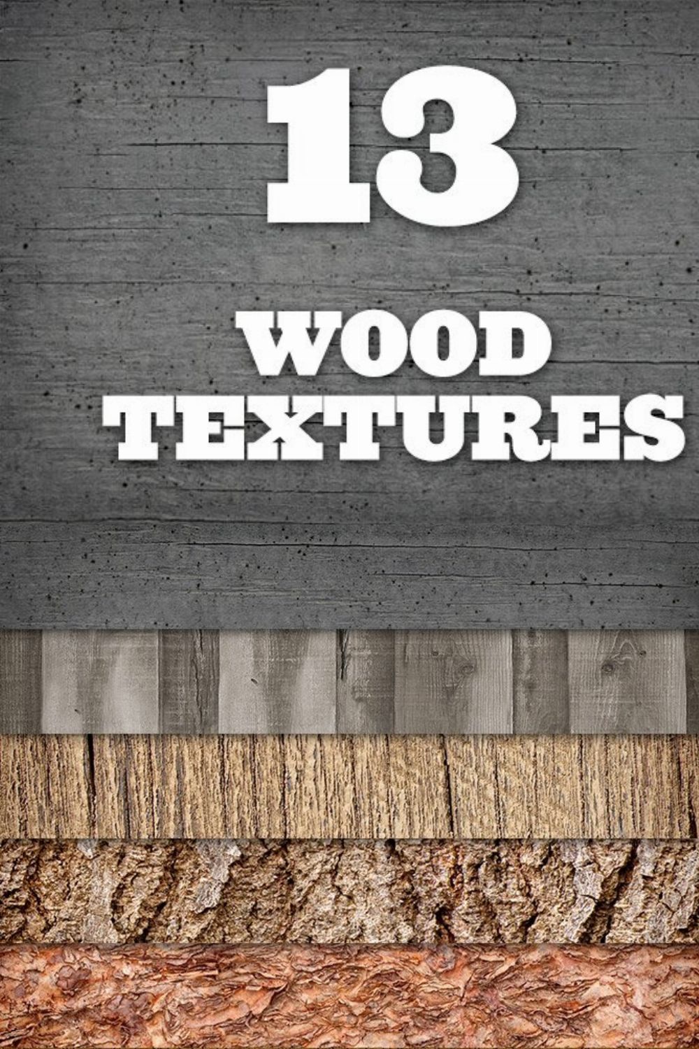 Seamless Wood Textures Pack 1 pinterest preview image.