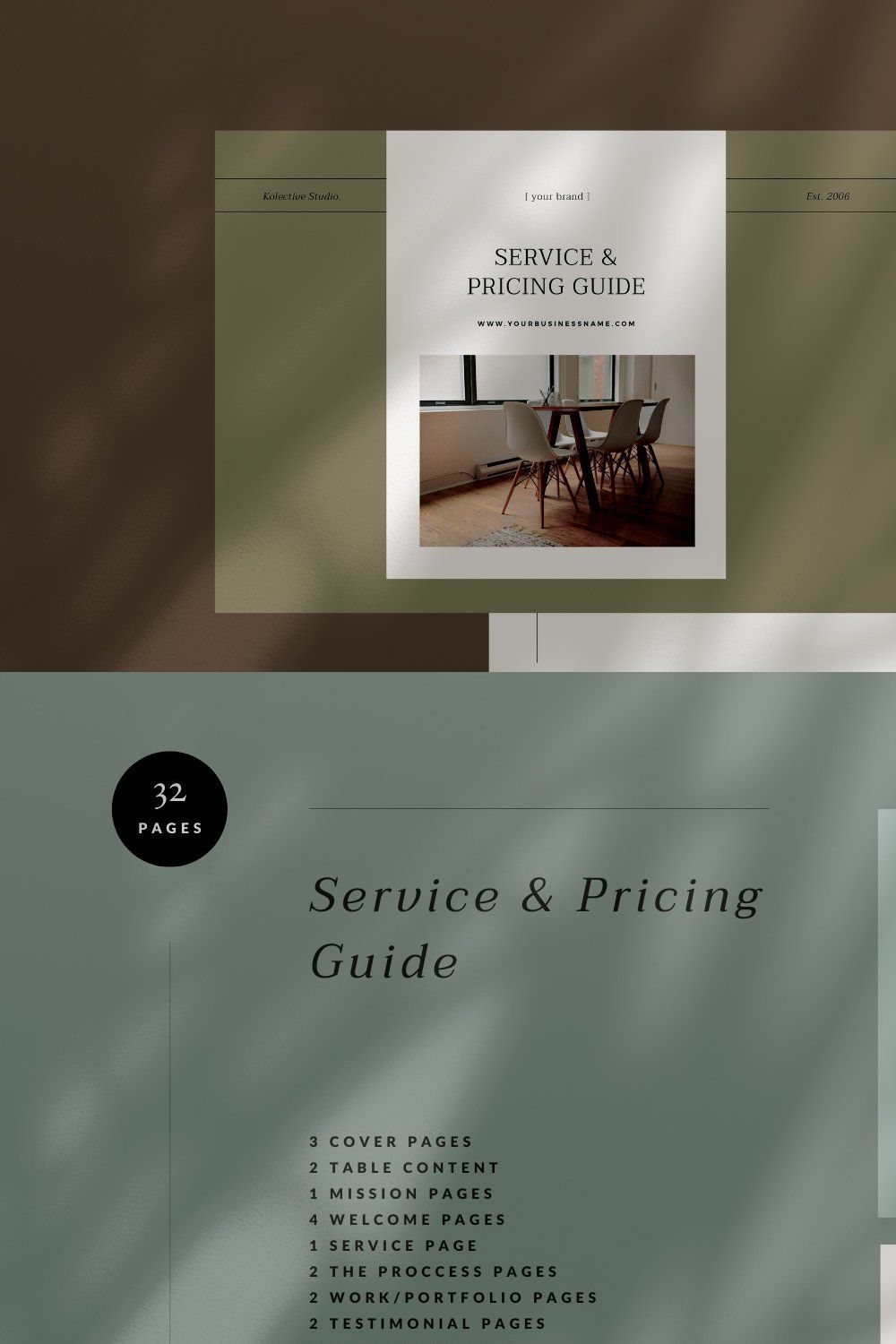 Service and Pricing Guide pinterest preview image.