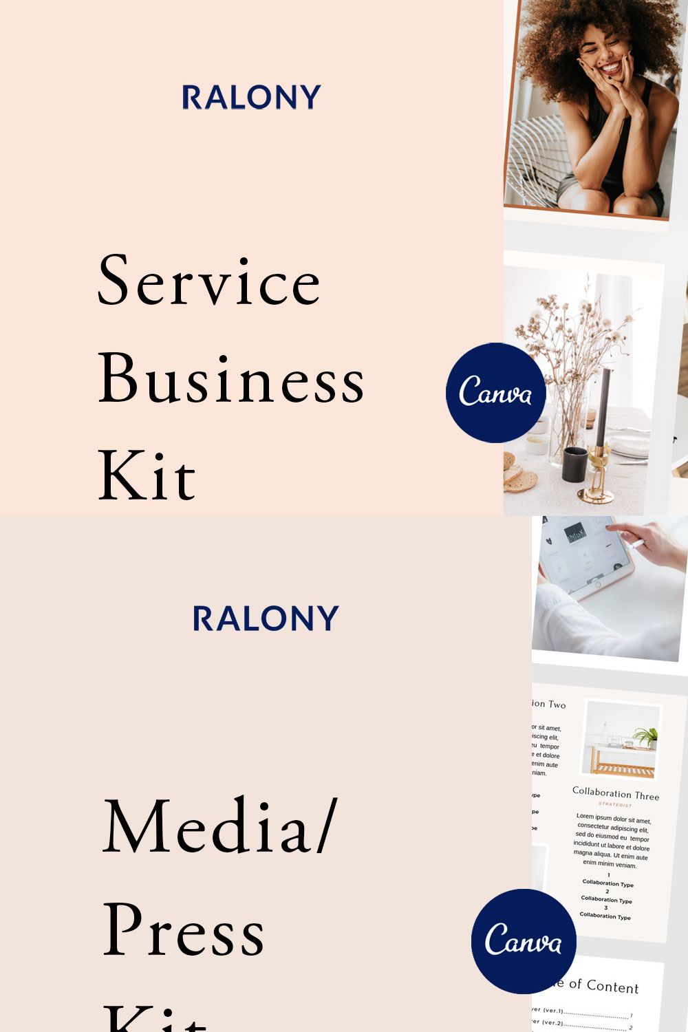 Service-Based Business Kit pinterest preview image.