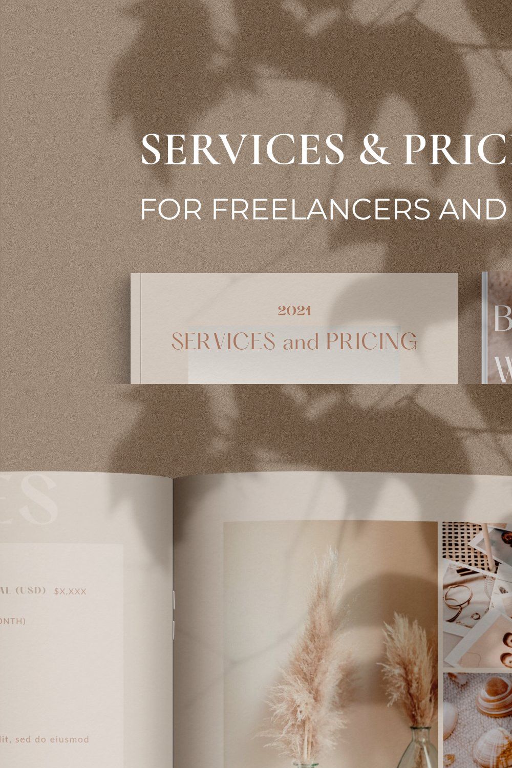 Services and Pricing Guide | Canva pinterest preview image.