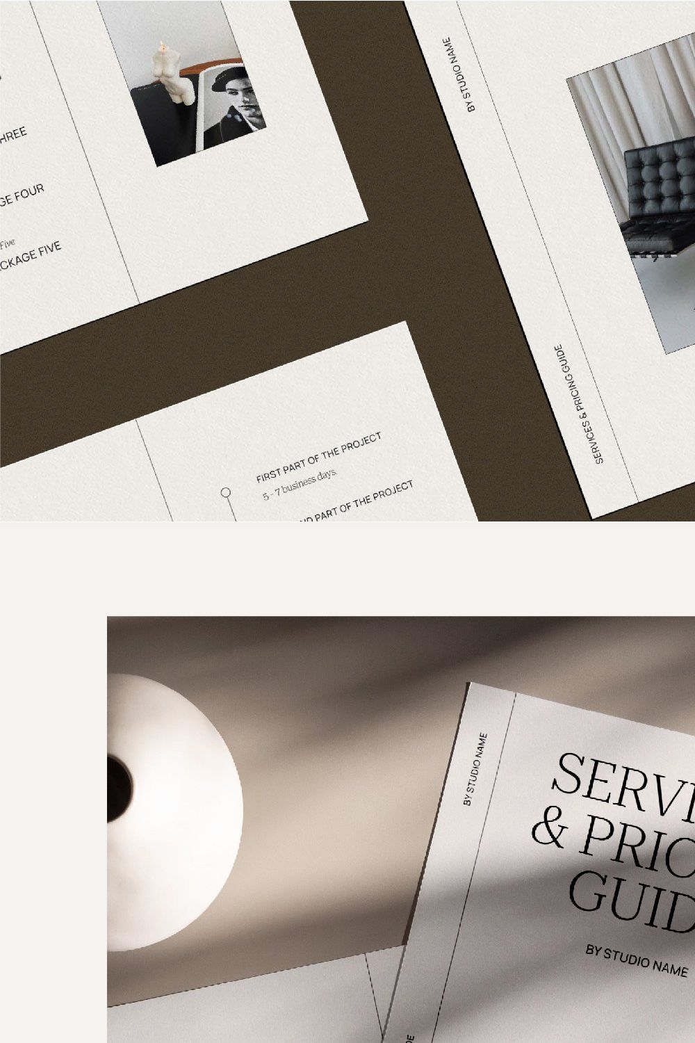 Services and Pricing Guide Template pinterest preview image.