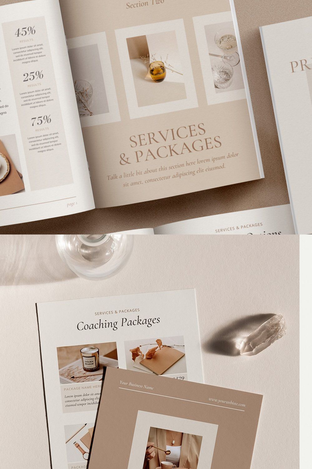 Services and Pricing Guide Template pinterest preview image.