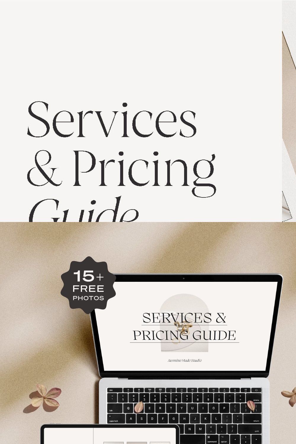 Services & Pricing Guide pinterest preview image.