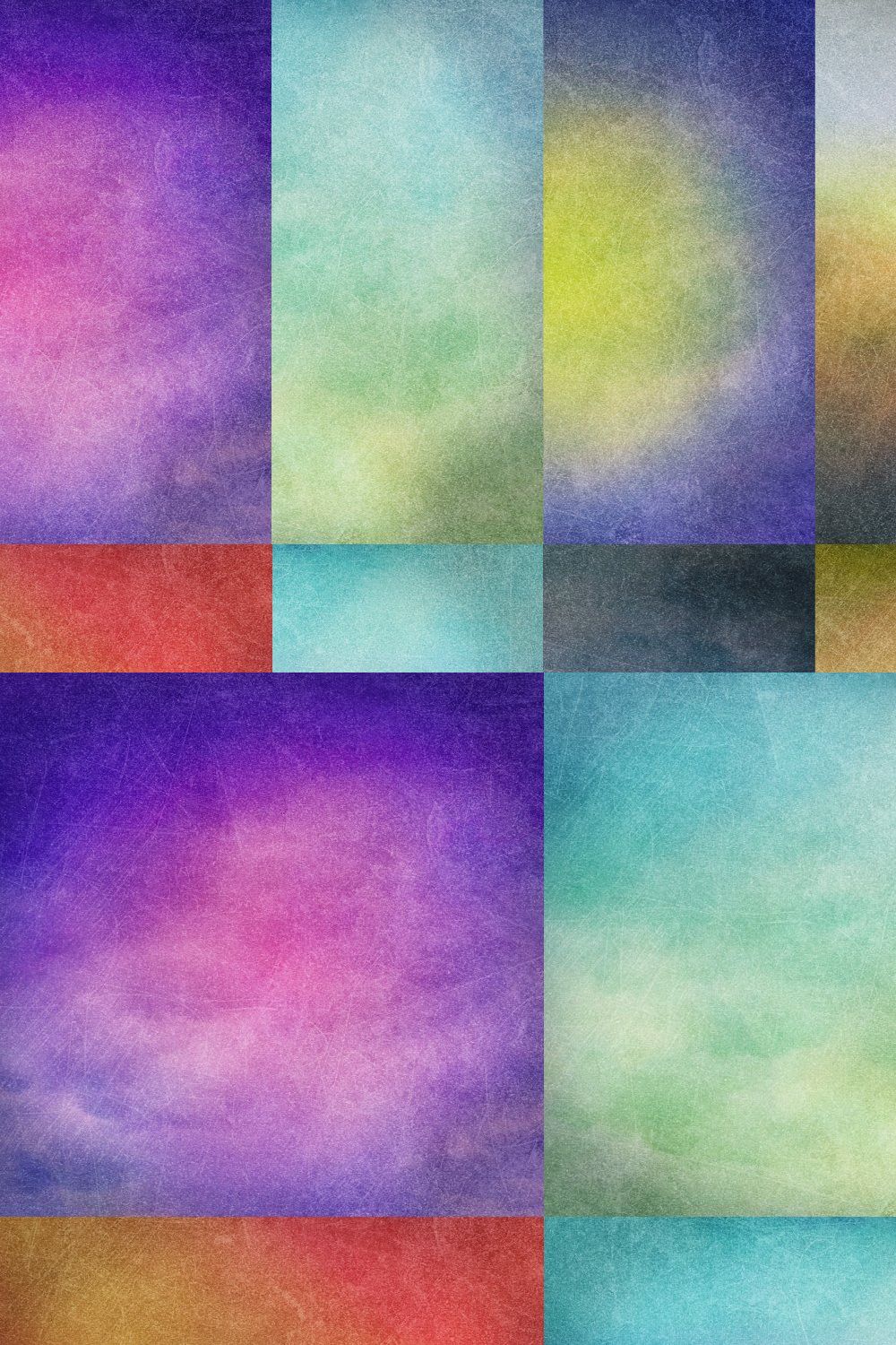 Set of 12 Grunge Gradient Textures pinterest preview image.