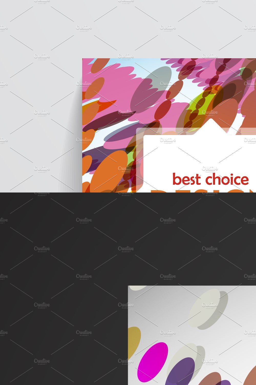 Set of Beautiful Brochures pinterest preview image.