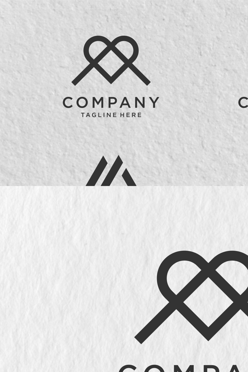 Set of monogram logo design. PART 3 pinterest preview image.