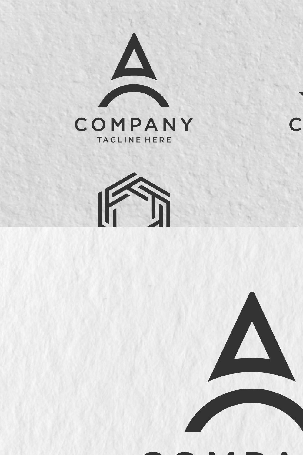 Set of monogram logo design. PART 4 pinterest preview image.