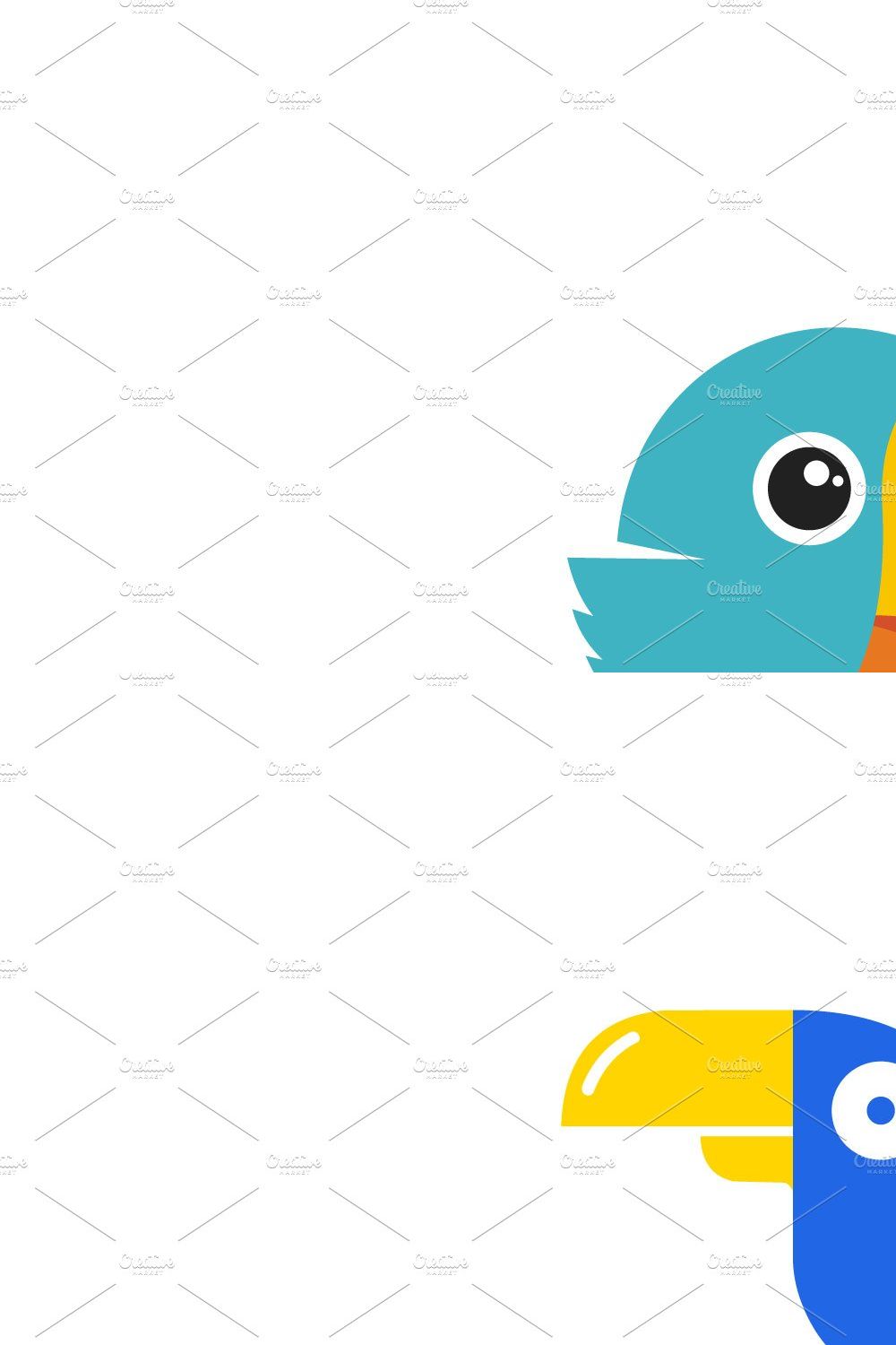 set of parrot bird logo vector anima pinterest preview image.