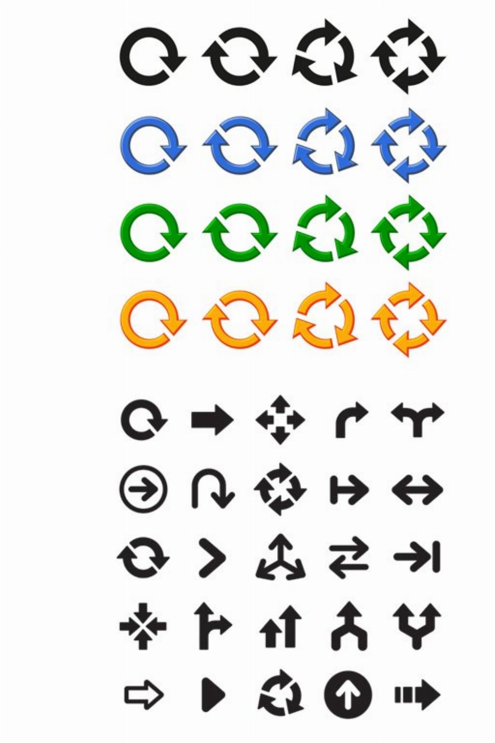 Set of universal arrows pinterest preview image.